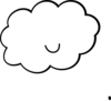 Cute Cloud Bw Clip Art