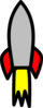 Rocket-bigflame Clip Art