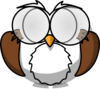 Owl With Glasses Clip Art