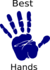 Blue Hand Print Clip Art