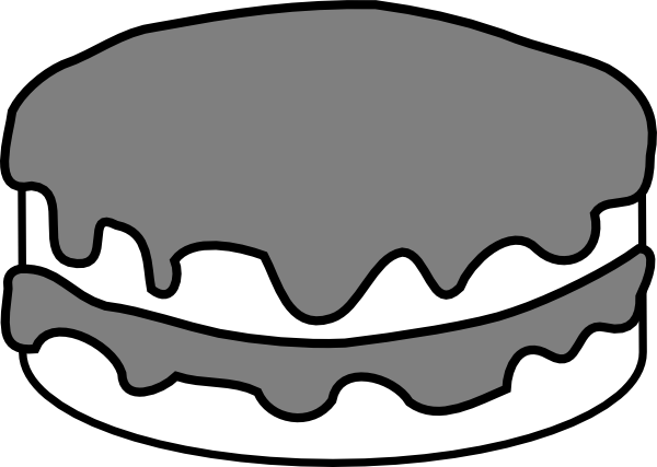 Plain Black And White Cake Clip Art at Clker.com - vector clip art