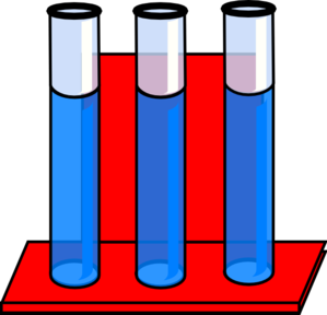 Test Tubes In Red Stand Full Of Water Clip Art