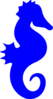 Blue Sea Horse Clip Art