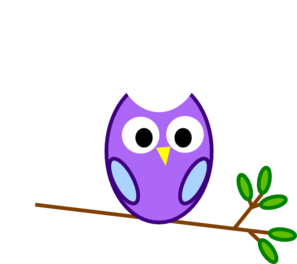 Purple Modified Owl Clip Art