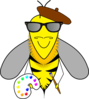 Hipster Bumblebee Clip Art