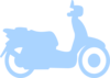 Blue Scooter Clip Art