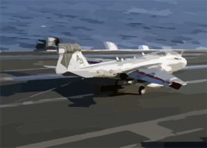 An Ea-6b Prowler Assigned To The  Shadow Hawks  Of Electronic Attack Squadron One Forty One (vaq-141) Lands On The Flight Deck Aboard The Aircraft Carrier Uss Theodore Roosevelt (cvn 71) Clip Art