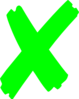 X Mark Green Clip Art
