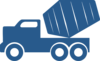 Blue Dump Truck  Clip Art