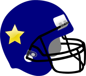 Football Helmet-star On It Clip Art