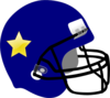 Football Helmet-star On It Clip Art