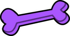 Dog Bone Light Purple Clip Art