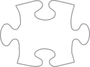 Jigsaw Piece Grey Clip Art