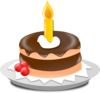 Birthday Cake And Candle Clip Art
