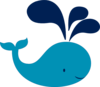 Whale Tabriz-blue Navy Clip Art