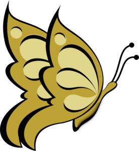 Gold Butterfly Clip Art