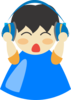Headphone Blu Boy Clip Art