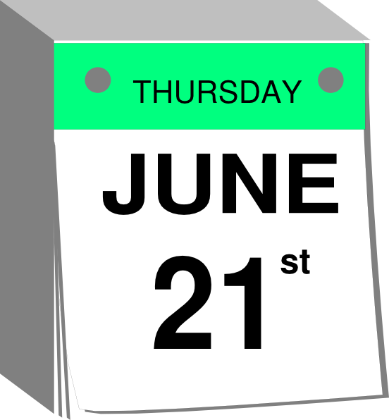 June 21 Calendar Clip Art at vector clip art online