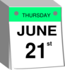 June 21 Calendar Clip Art