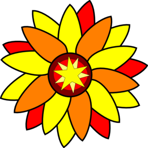 Sunflower Star Tatto Clip Art