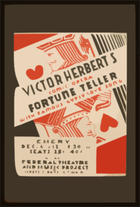 Victor Herbert S Comic Opera  Fortune Teller  With Famous  Gypsy Love Song  Clip Art