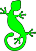 Lime Gecko Sil Clip Art