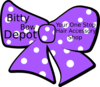 Bow With Polka Dots, Company Name And Slogan Clip Art