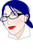 Blue Haired Woman Clip Art