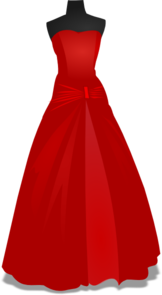 Red Wedding Gown Clip Art