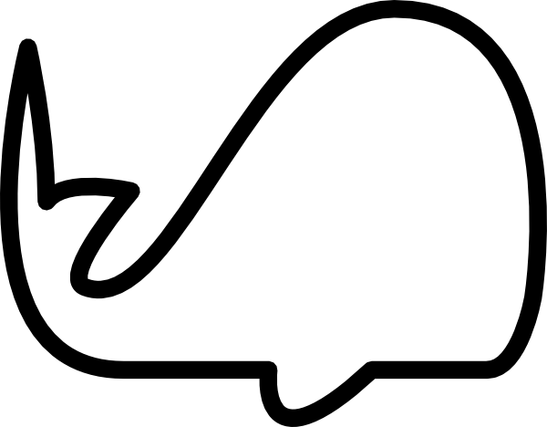 White Whale Outline Clip Art at Clker.com - vector clip ...