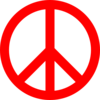 Red Peace Sign Clip Art