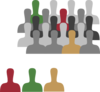 Large Group With Color Clip Art