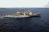 The Guided Missile Cruiser Uss San Jacinto (cg 56) Underway Conducting Combat Missions In Support Of Operation Iraqi Freedom. Clip Art