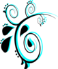 Scroll Black And Teal Clip Art