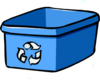 Recycle Bin Blue Clip Art