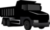 Black Gray Dump Truck 2 Clip Art