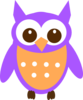 Purple Orange Owl Clip Art