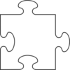 Blue Border Puzzle Piece Top Clip Art