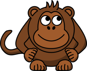Monkey Looking Right-up Clip Art