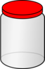 Jar With Red Lid Clip Art