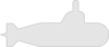 Submarine Grey Simple Clip Art