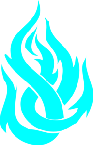 Turquise Flames Clip Art