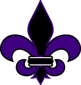 Fleur De Lis Black/purple Clip Art