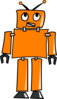 Orange Robot Clip Art