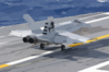 An F/a-18 Hornet From The Salty Dogs Of Air Test And Evaluation Squadron Two Three (vx-23), Makes The First Trap. Clip Art