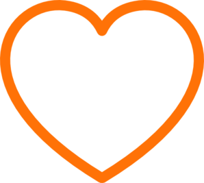 Orange Heart Clip Art