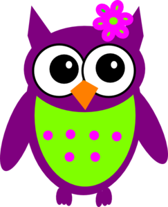 Purple Owl Clip Art