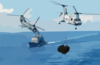 Two Ch-46d Sea Knights Transport Cargo Clip Art