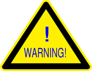 Warning Sign Blue Clip Art