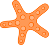 Orange Starfish Clip Art